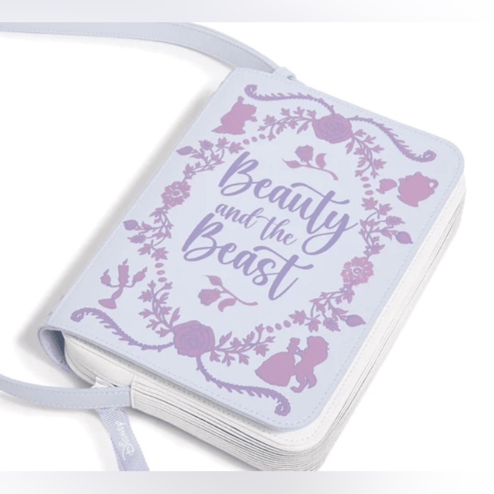 VERA BRADLEY Beauty and the Beast ‘book’ Disney Purple Crossbody Purse